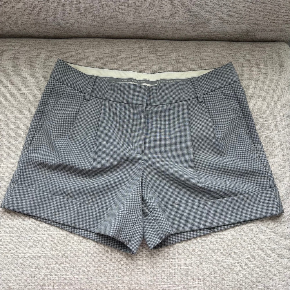 Y2K Vintage Express Design Studio Shorts 4 Houndstooth Office Siren Academia 00s